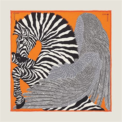 hermes pegasus zebra scarf|Hermes precious paradise scarf 90.